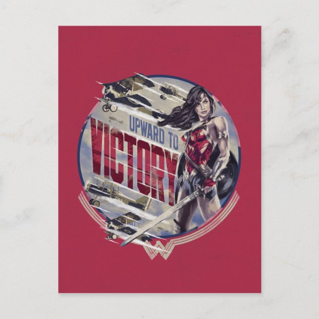 Wonder Woman Upward To Victory Vykort (Framsida)