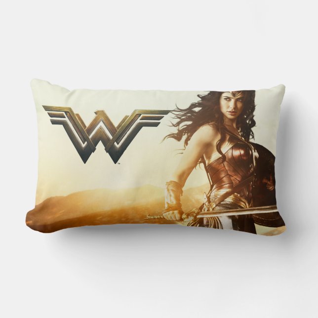 Wonder Woman vid solnedgång Lumbarkudde (Framsida)