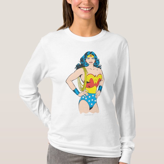 Wonder Woman | Vintage Pose with Lasso T Shirt (Framsida)