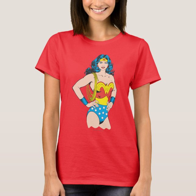 Wonder Woman | Vintage Pose with Lasso T Shirt (Framsida)