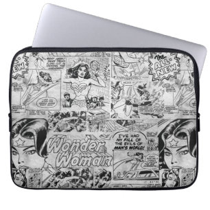 Wonder Woman Vintage Serieteckning Mönster Laptop Fodral