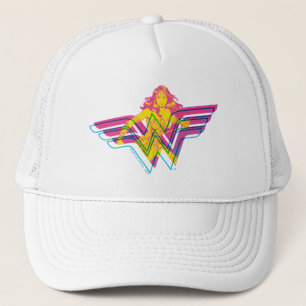 Wonder Woman Yellow-Pink Comic Art Logo Keps