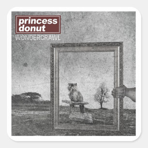 Wondercrawl av Princess Donut T-Shirt Fyrkantigt Klistermärke