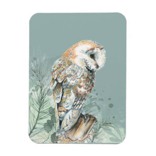 Wonderful Barn Uggla Bird Wildlife Nature Art Magnet
