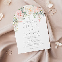Wonderful Blush Floral Arch Wedding