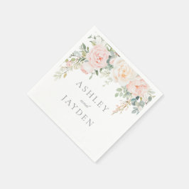 Wonderful Blush Floral Wedding Pappersservett