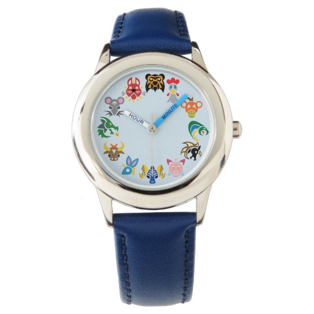 WONDERFUL BOYS WATCH, CHINESE ZODIAC DESIGN ARMBANDSUR (Framsida)