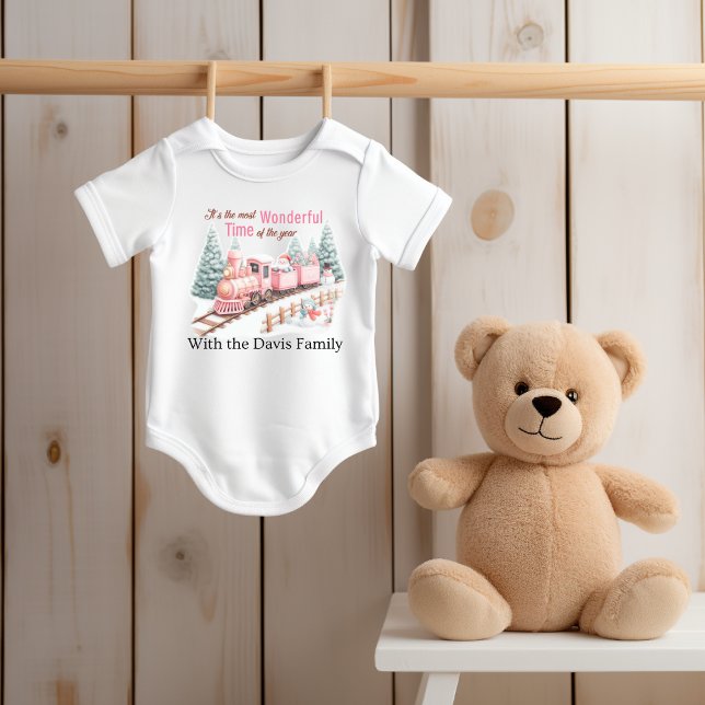 Wonderful Christmas Baby Bodysuit T Shirt (Personalize this cute wonderful Christmas baby bodysuit. )