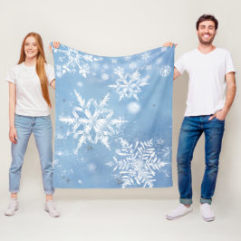 Wonderful Christmas Snow Fleecefilt