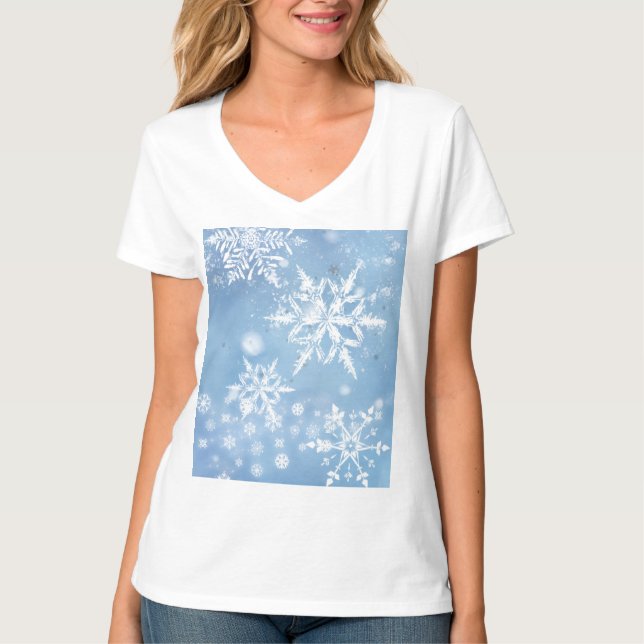 Wonderful Christmas Snow T Shirt (Framsida)
