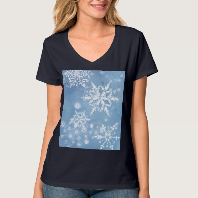 Wonderful Christmas Snow T Shirt (Framsida)