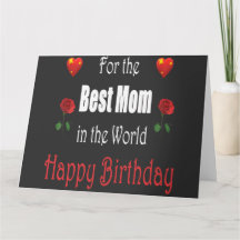 Wonderful cute Mom Birthday with Heart and Flower