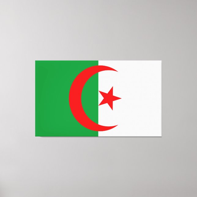 wonderful design of an algerian flag canvastryck (Framsida)