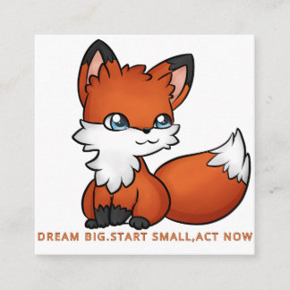 Wonderful fox fyrkantigt visitkort