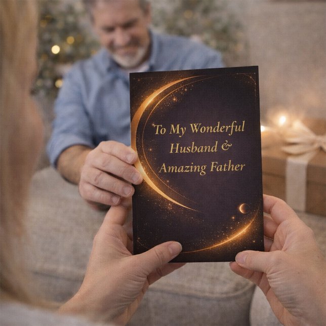 Wonderful Husband Amazing Father Father’s Day Card Kort (Skapare uppladdad)