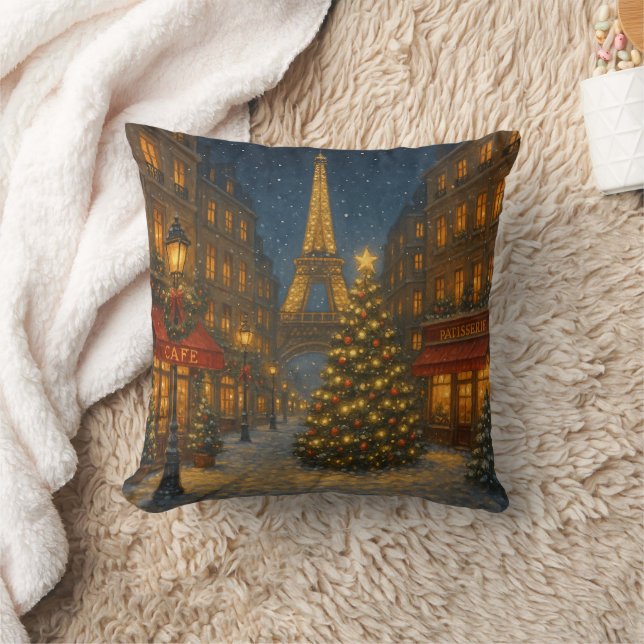 Wonderful Paris Christmas streets Kudde (Filt)