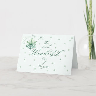 Wonderful Snowflake Christmas Card Kort