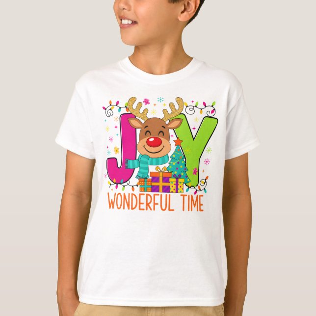 "Wonderful Time Reindeer Tee" T Shirt (Framsida)