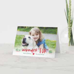 Wonderfur Life Pet Foled Helgdag Card Helgkort