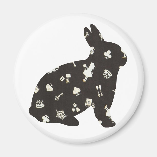 Wonderland 1 Rabbit Magnet (Framsidan)