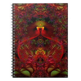 Wonderland Abstrakt Psychedelic Fractal Anteckningsbok