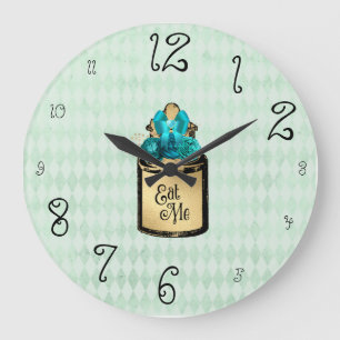 Wonderland Alice Drink Me Big and Small Vintage  Stor Klocka