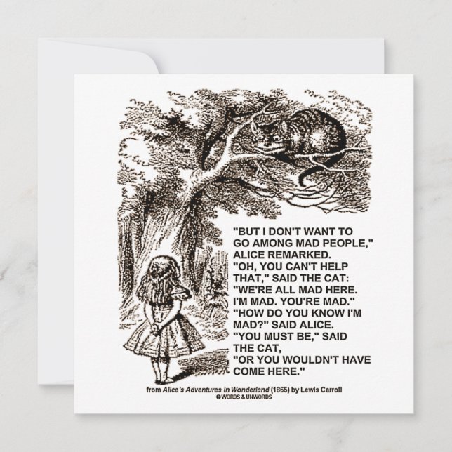Wonderland Alice går bland Mad People Citote (Framsida)