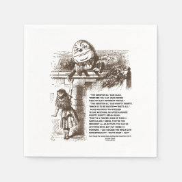 Wonderland Alice Humpty Dumpty-konversationsoffert Pappersservett