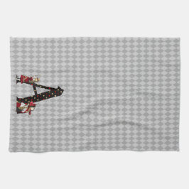 Wonderland Alice & Queen of Hearts Brev A Kökshandduk