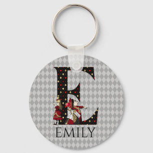 Wonderland Alice & Queen of Hearts Brev E Nyckelring