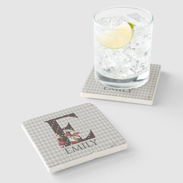 Wonderland Alice & Queen of Hearts Brev E Stenunderlägg (Sidan)