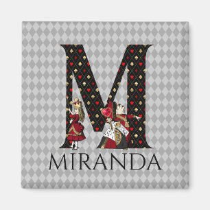 Wonderland Alice & Queen of Hearts Brev M Magnet