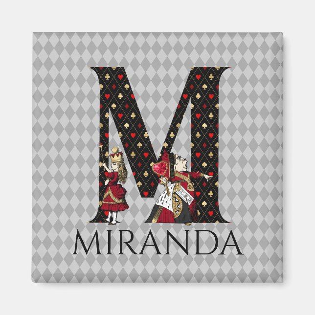 Wonderland Alice & Queen of Hearts Brev M Magnet (Framsidan)