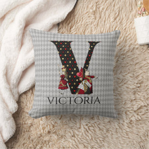 Wonderland Alice & Queen of Hearts Brev V Kudde