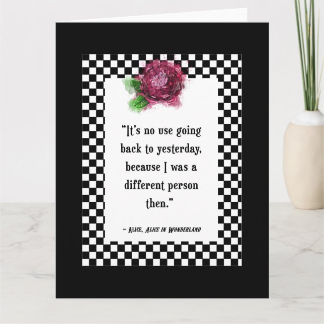 Wonderland Alice Quote Kort (Framsida)