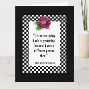 Wonderland Alice Quote Kort
