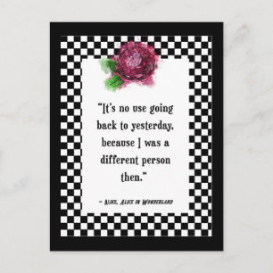 Wonderland Alice Quote Vykort