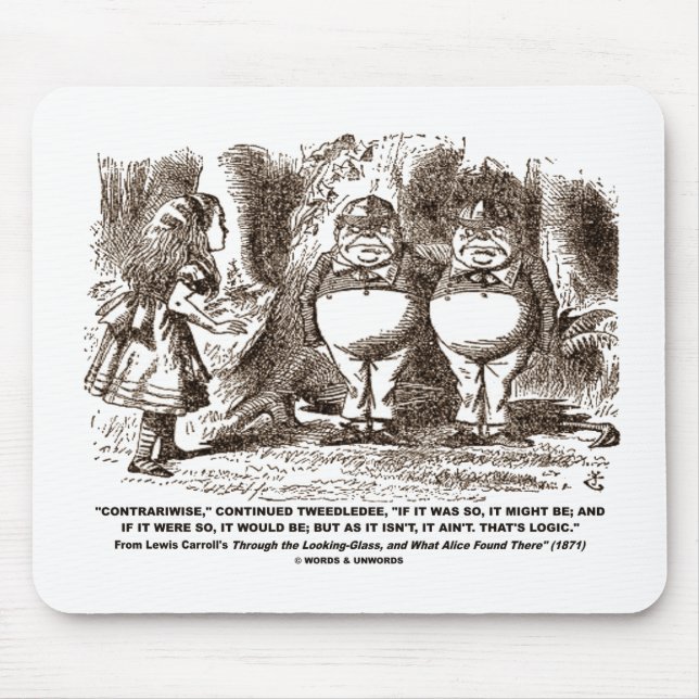 Wonderland Alice Tweedledum Tweedledee Logic Qte Musmatta (Framsidan)