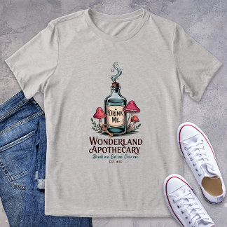 Wonderland Apothecary Logotyp Drink Me Bookish T Shirt