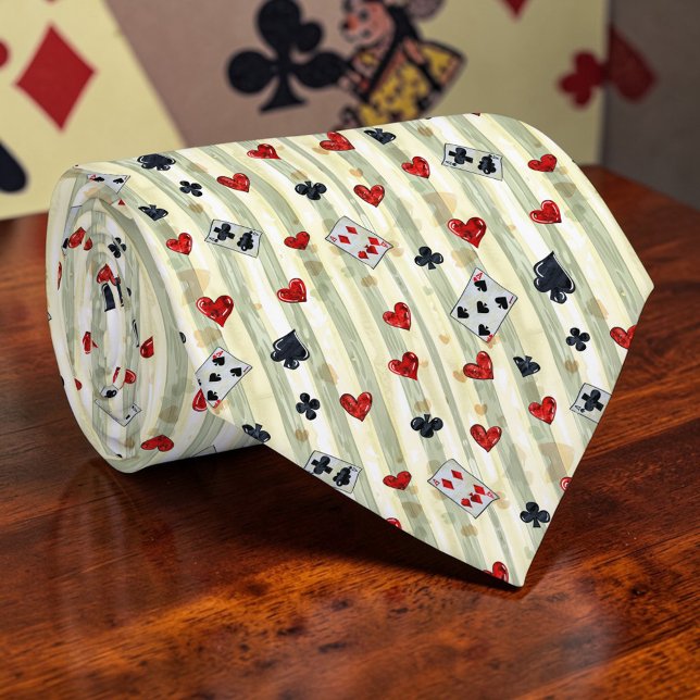 Wonderland Cards Pattern Necktie Tie Slips (Skapare uppladdad)
