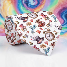 Wonderland Classic Pattern Necktie Tie Slips