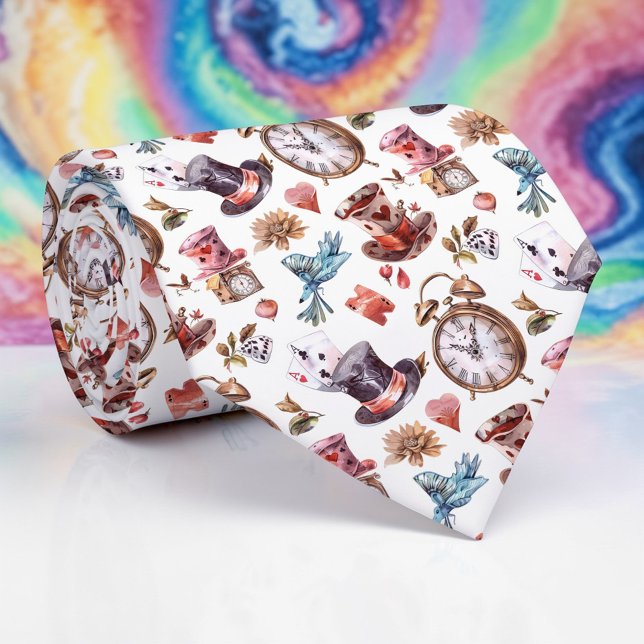 Wonderland Classic Pattern Necktie Tie Slips (Skapare uppladdad)