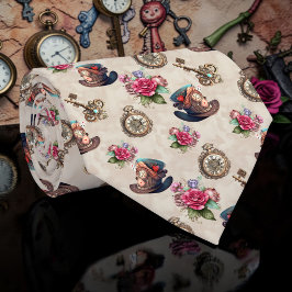 Wonderland Classic Pattern Necktie Tie Slips