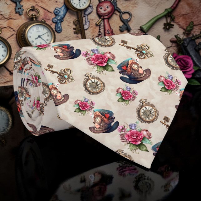 Wonderland Classic Pattern Necktie Tie Slips (Skapare uppladdad)