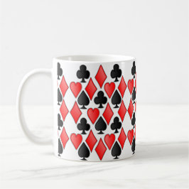Wonderland Diamant Spader Hjärtan och Klöver Tryck Kaffemugg