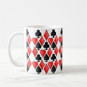 Wonderland Diamant Spader Hjärtan och Klöver Tryck Kaffemugg