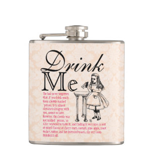 Wonderland Drink Me Rosa Brocade Fickplunta