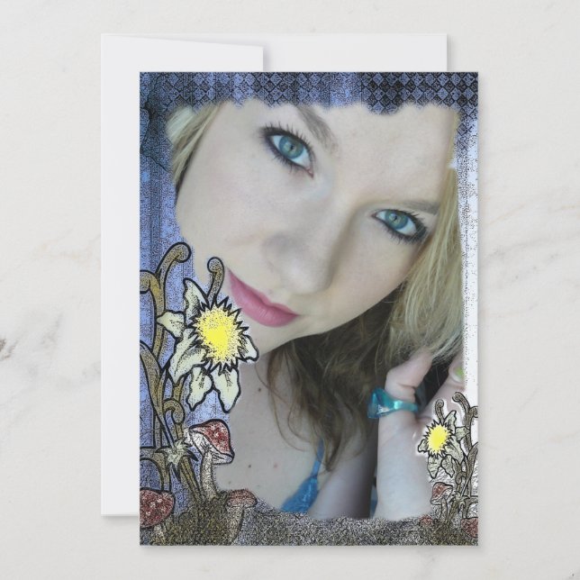 Wonderland Fantasy Birthday bjudande Inbjudningar (Framsida)