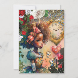 Wonderland Födelsedagsfest inbjudan