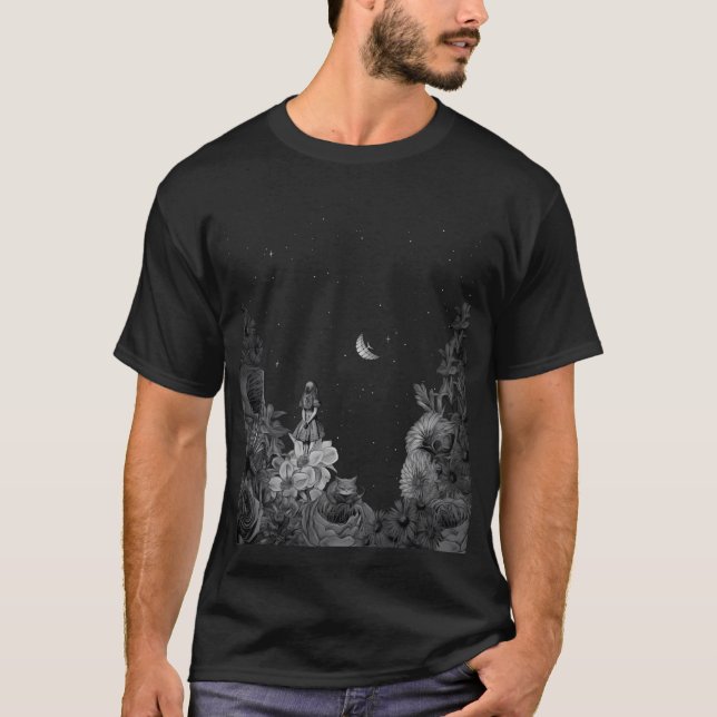 Wonderland Garden Star View Night T Shirt (Framsida)